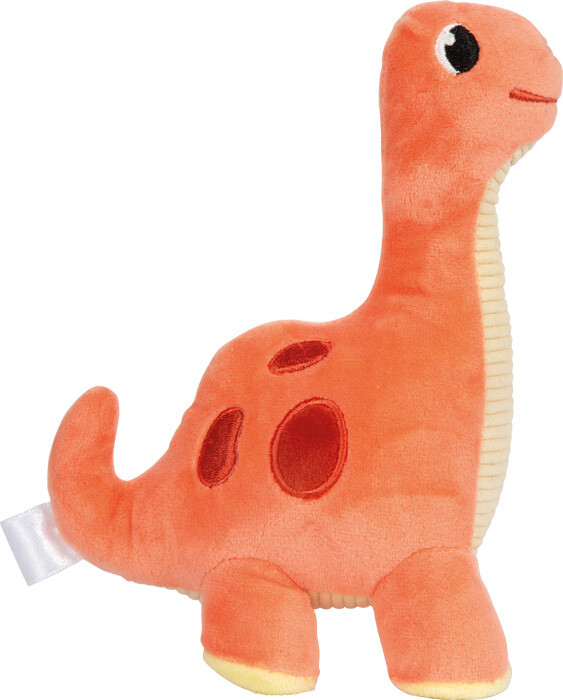 Smallstuff - Dinosaur Bamse - Orange - 19 Cm