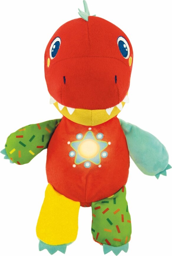Dinosaur Bamse Med Lyd Og Lys - Clementoni Baby - 27 Cm