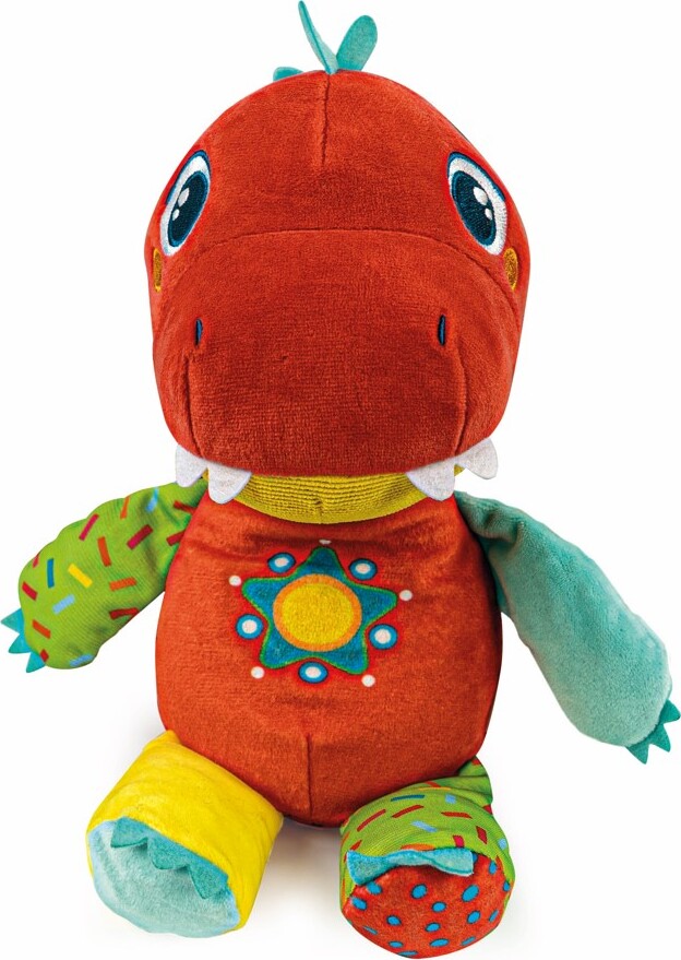 Dinosaur Bamse Med Lyd Og Lys - Clementoni Baby - 27 Cm