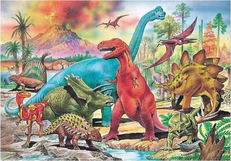 Dinosaur Puslespil - 100 Brikker - Educa