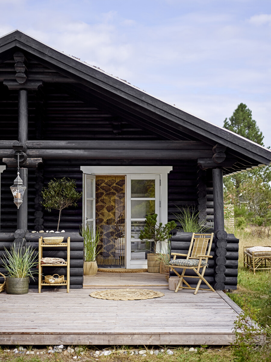 Bloomingville - Diora Kurv I Flet - Sort - Søgræs - 2 Stk