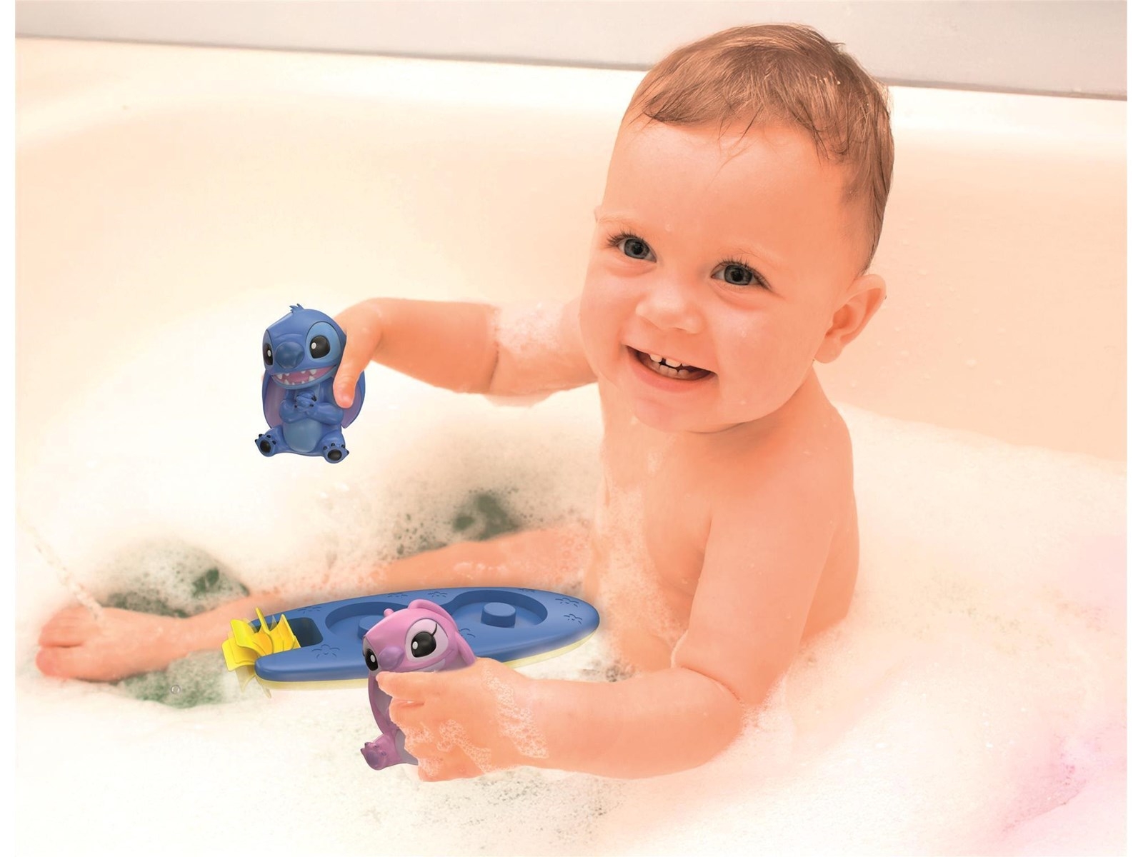 Clementoni - Stitch Angel Bath Toy Surf Set - Disney Baby