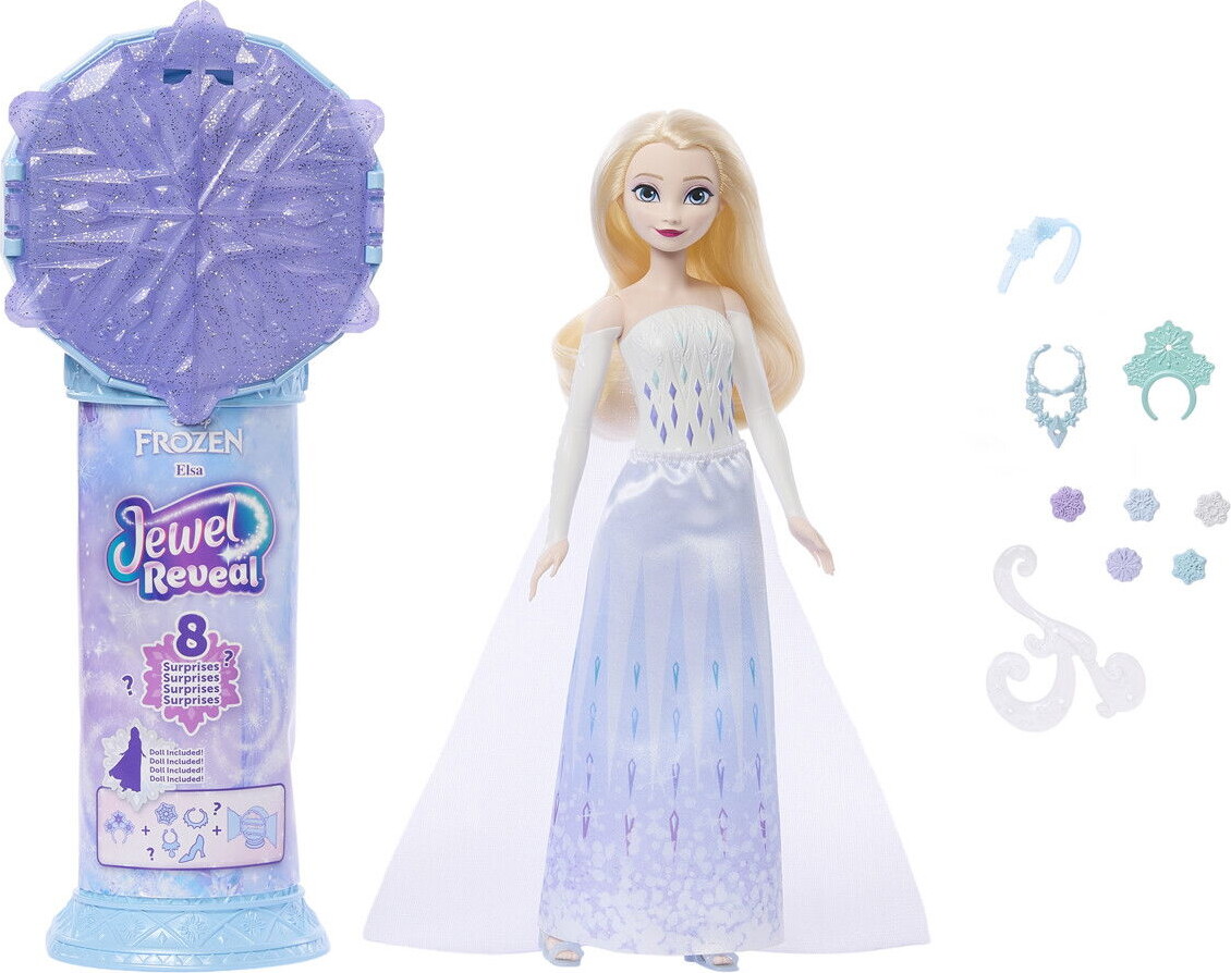 Frozen - Elsa Jewel Reveal Dukke - Disney Frost - Mattel Jjy36