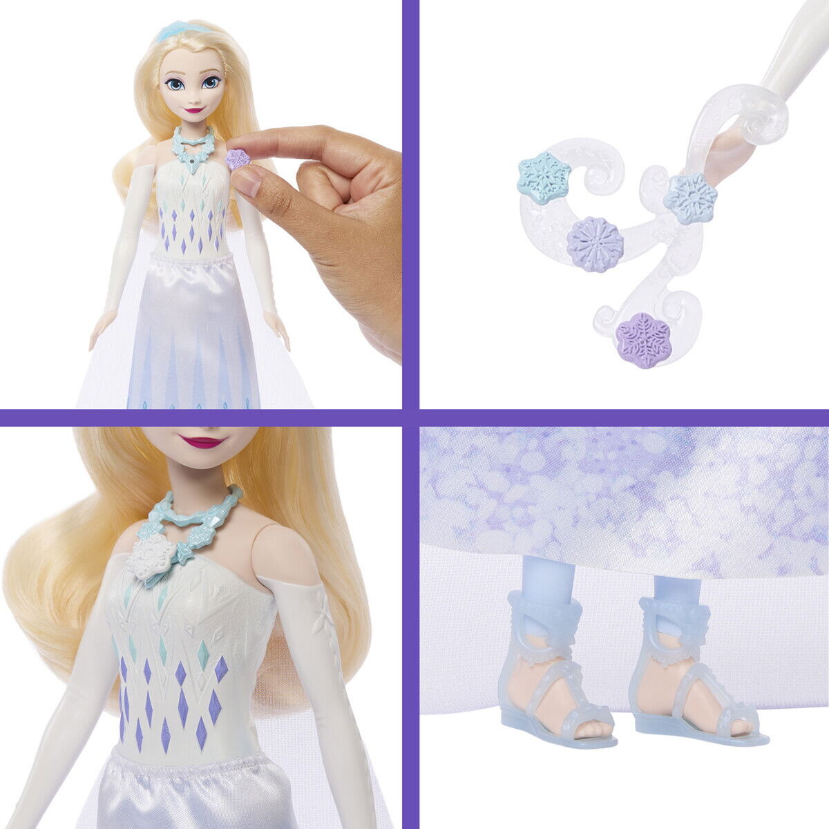 Frozen - Elsa Jewel Reveal Dukke - Disney Frost - Mattel Jjy36