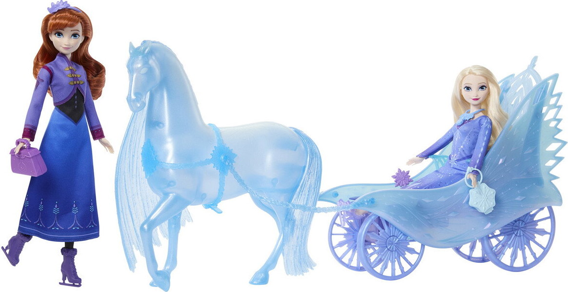 Disney Frozen - Anna And Elsa Ice Carriage Fun - Mattel Jly82