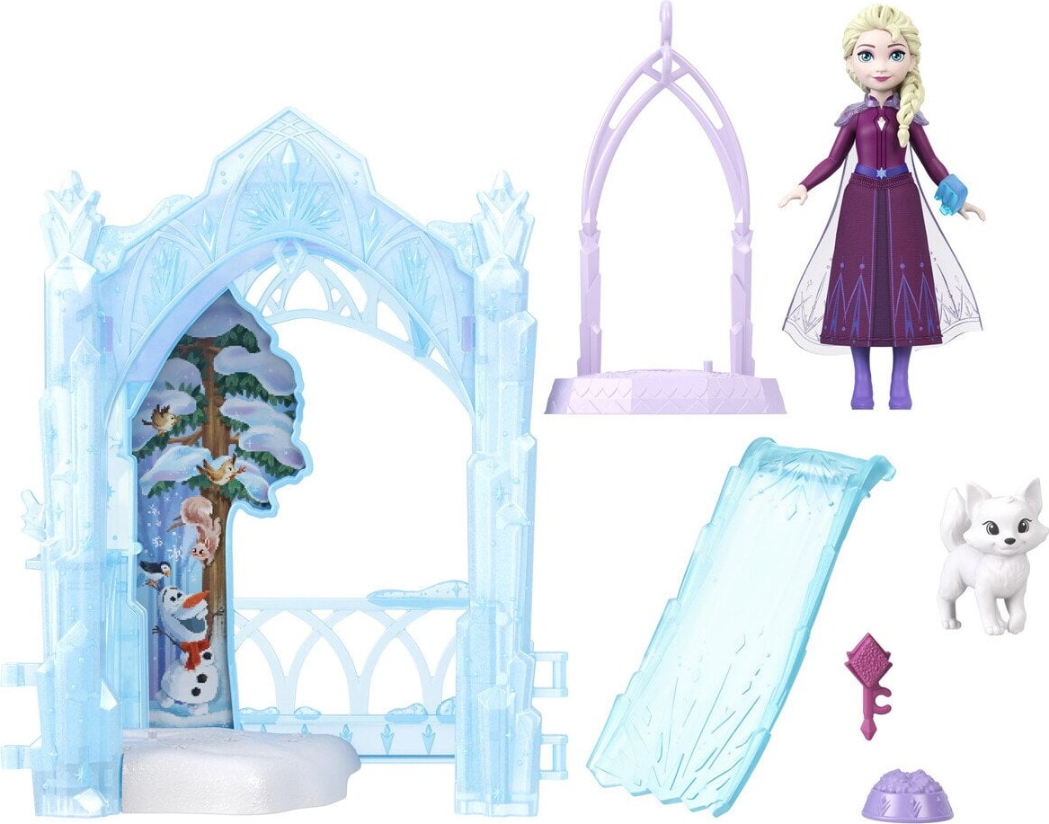 Frost - Elsa S Icy Hideaway Dukke Sæt - Frozen - Mattel Jfg29