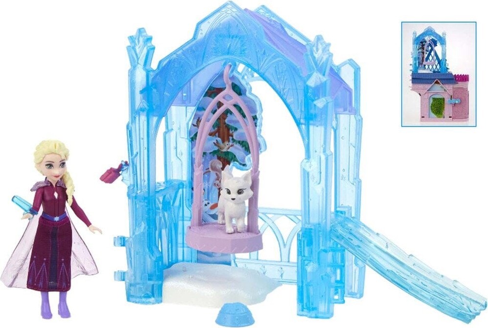 Frost - Elsa S Icy Hideaway Dukke Sæt - Frozen - Mattel Jfg29
