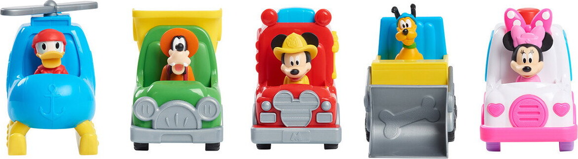 Disney Junior - Mickey Let S Work Køretøj 10 Cm Assorterede