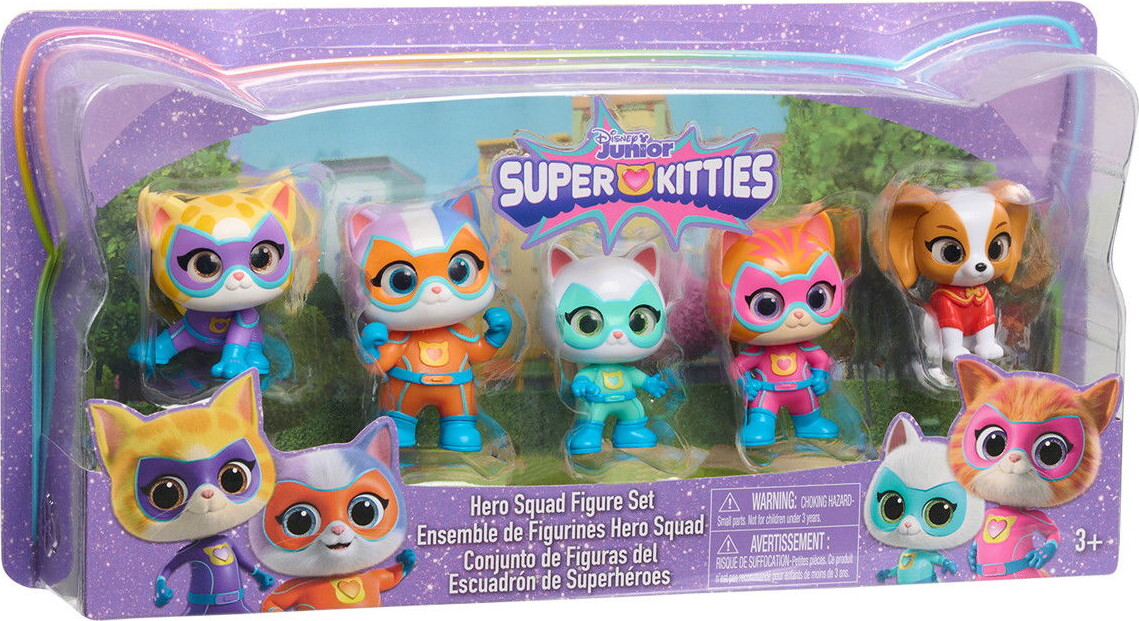 Disney Junior - Super Kitties Figur Sæt 5-Pak 7 5 Cm