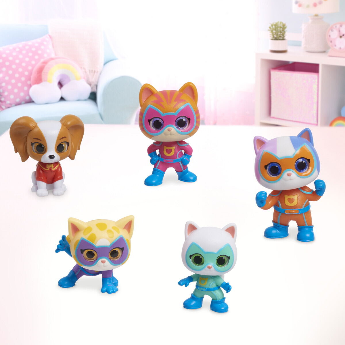 Disney Junior - Super Kitties Figur Sæt 5-Pak 7 5 Cm