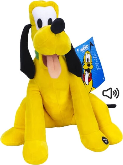 Pluto Bamse Med Lyd - Disney - Siddende - 20 Cm