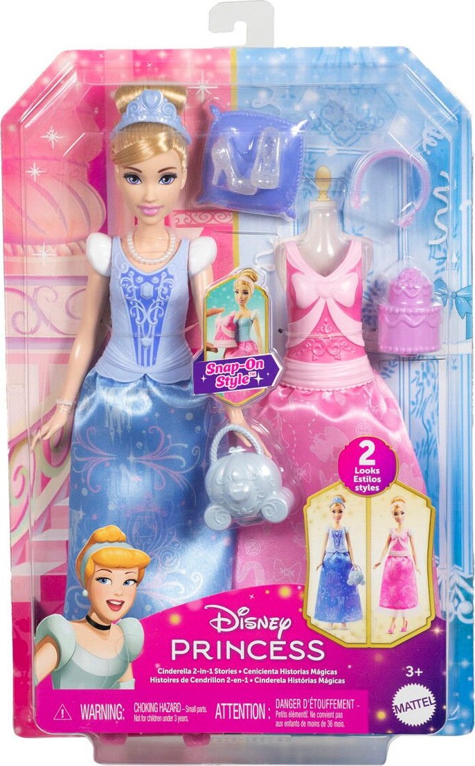 Disney Princess - Askepot Dukke Med 2 Sæt Tøj