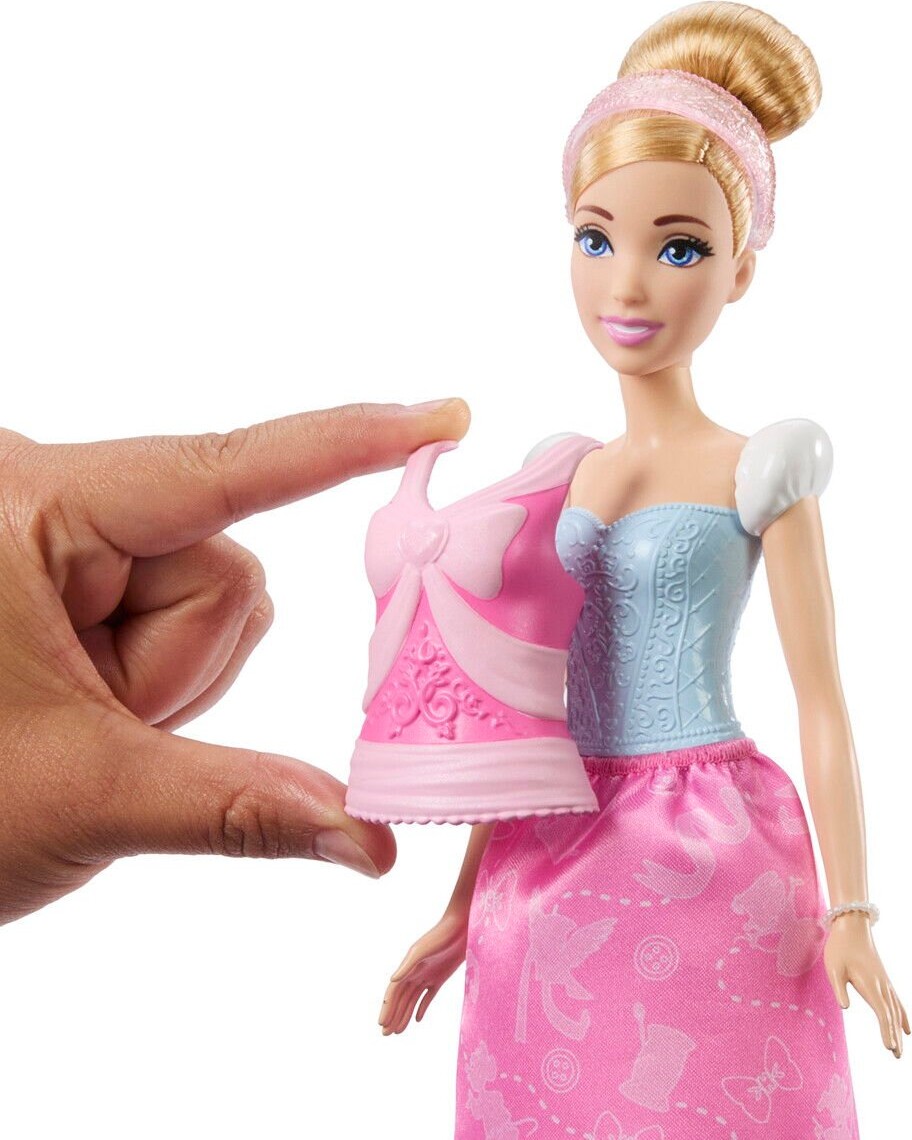 Disney Princess - Askepot Dukke Med 2 Sæt Tøj