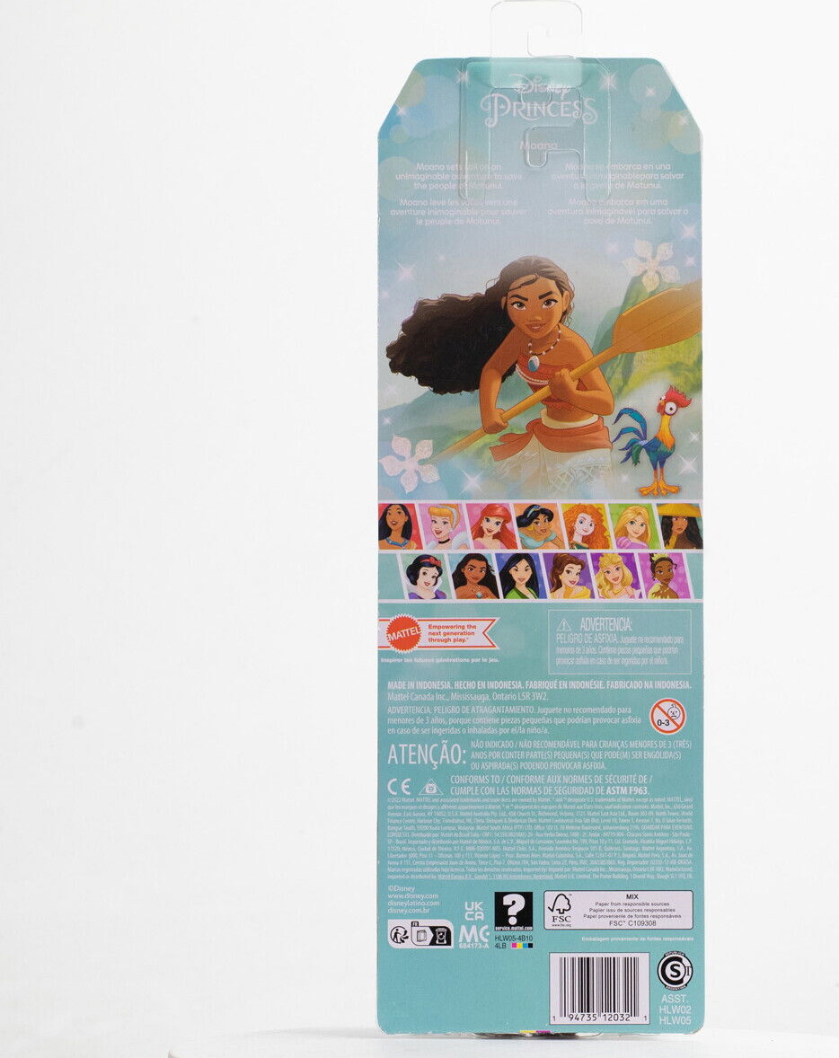 Disney Princess - Vaiana Dukkke - Moana - Mattel Hrh36