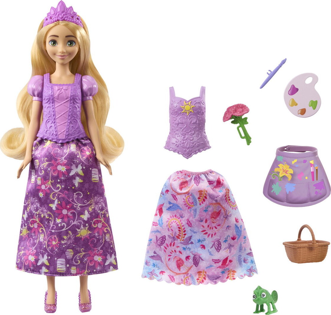 Disney Princess - Rapunzel Dukke Med 2 Sæt Tøj