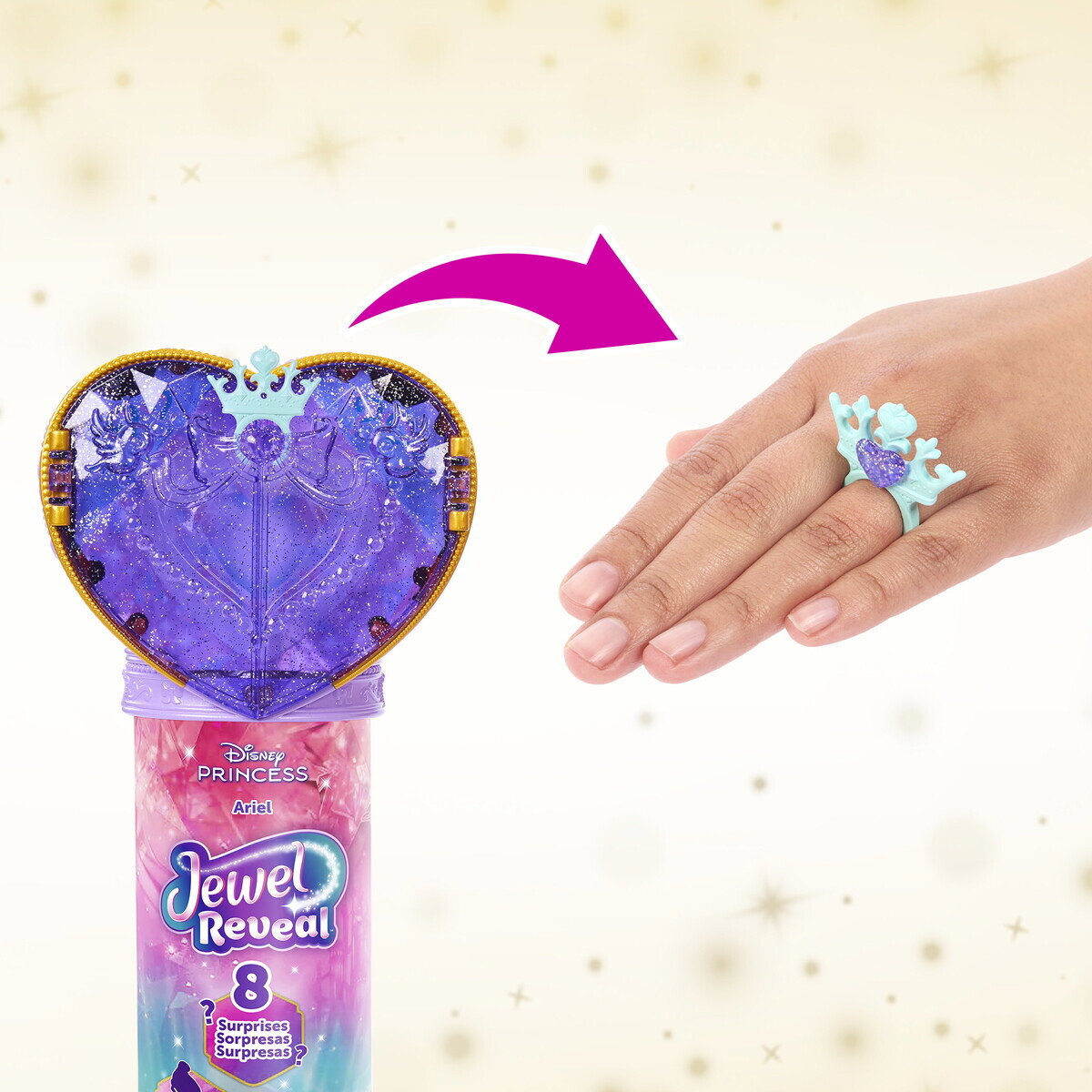Disney Princess - Rapunzel Jewel Reveal Dukke - Mattel Jlk28