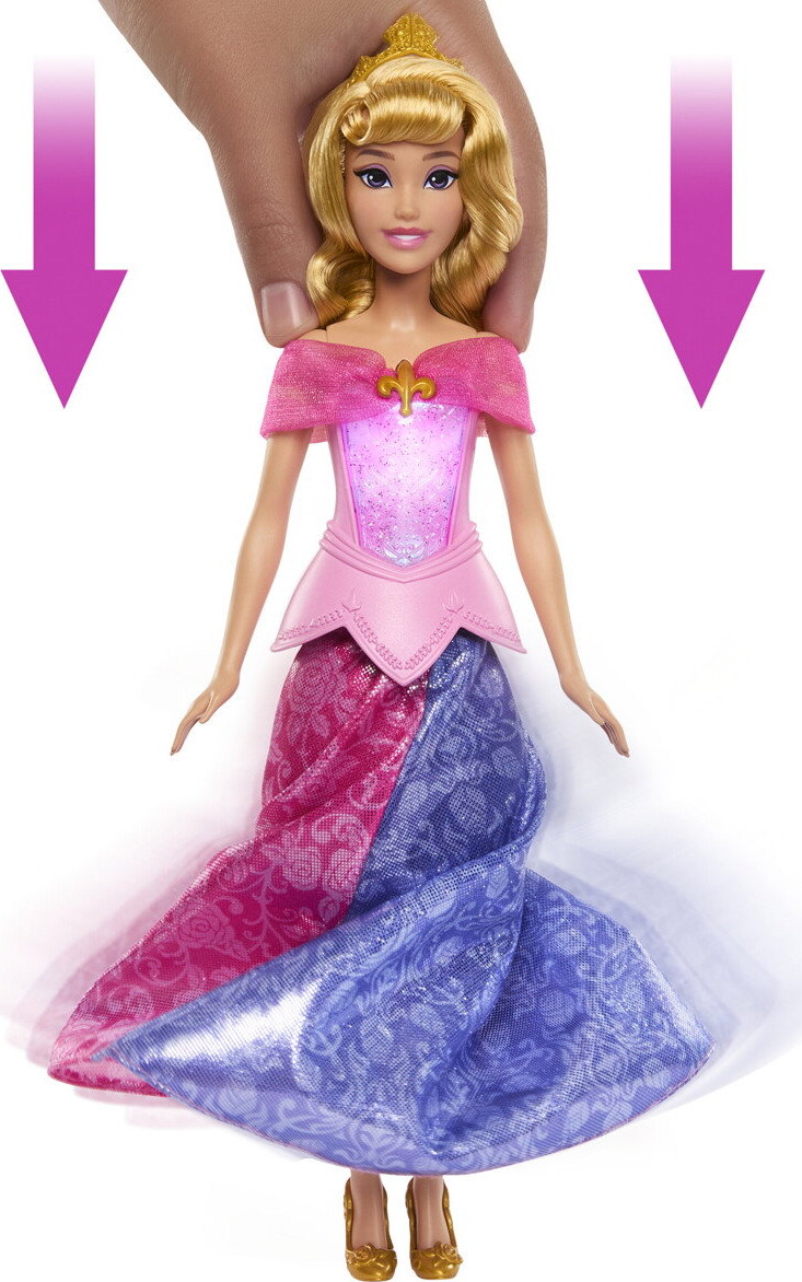 Disney Princess - Aurora Pink To Blue Dress Dukke - Mattel Jlk24