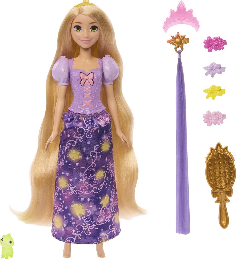 Disney Princess - Rapunzel Dukke - Lysende Hår - Mattel Jhl46