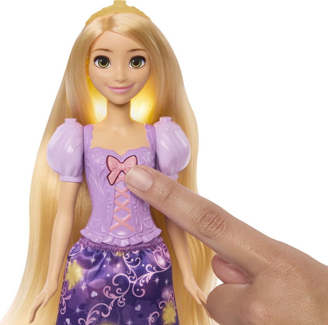 Disney Princess - Rapunzel Dukke - Lysende Hår - Mattel Jhl46