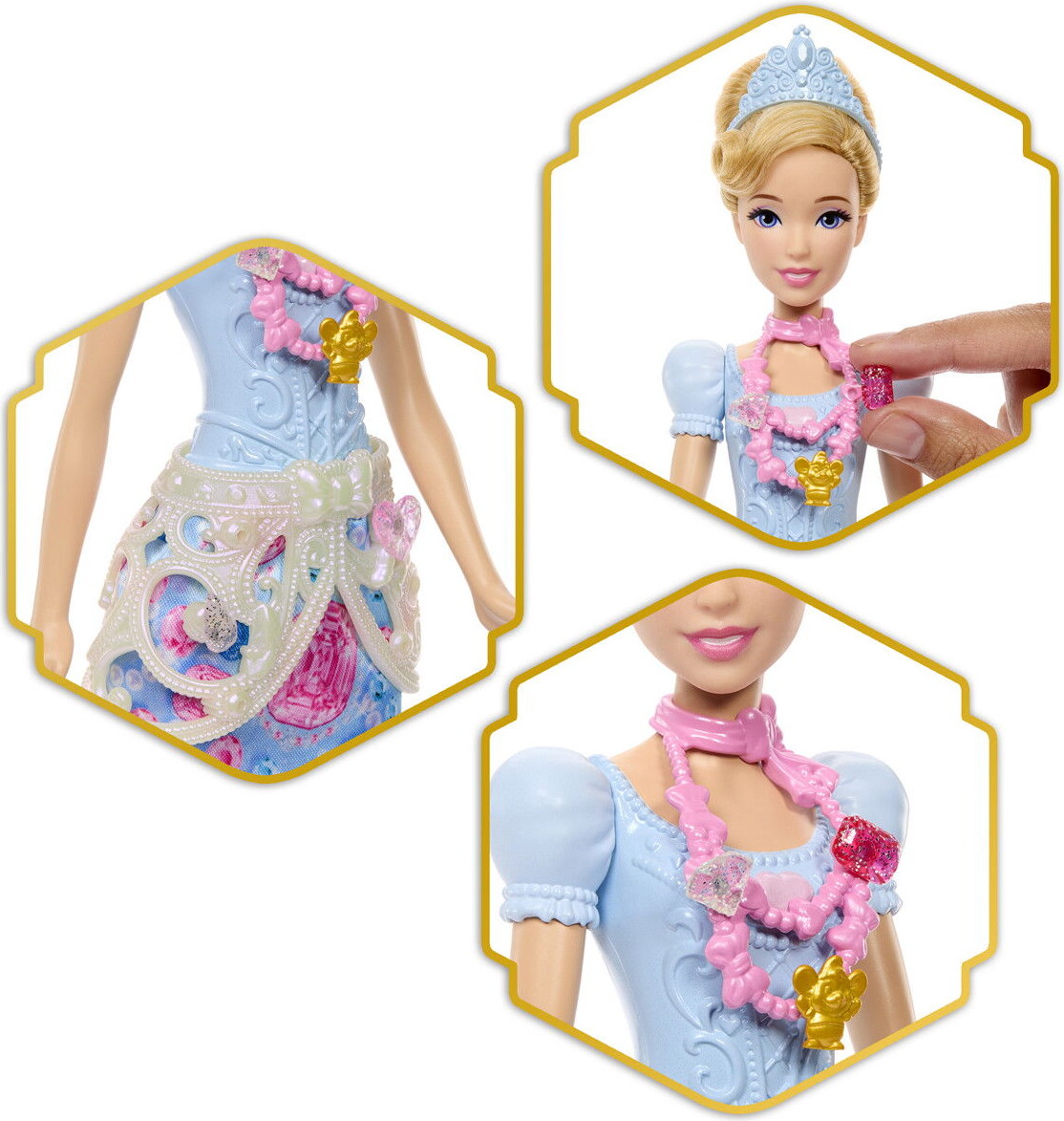 Disney Princess - Askepot Dukke - Jewel Reveal - Mattel Jhl50