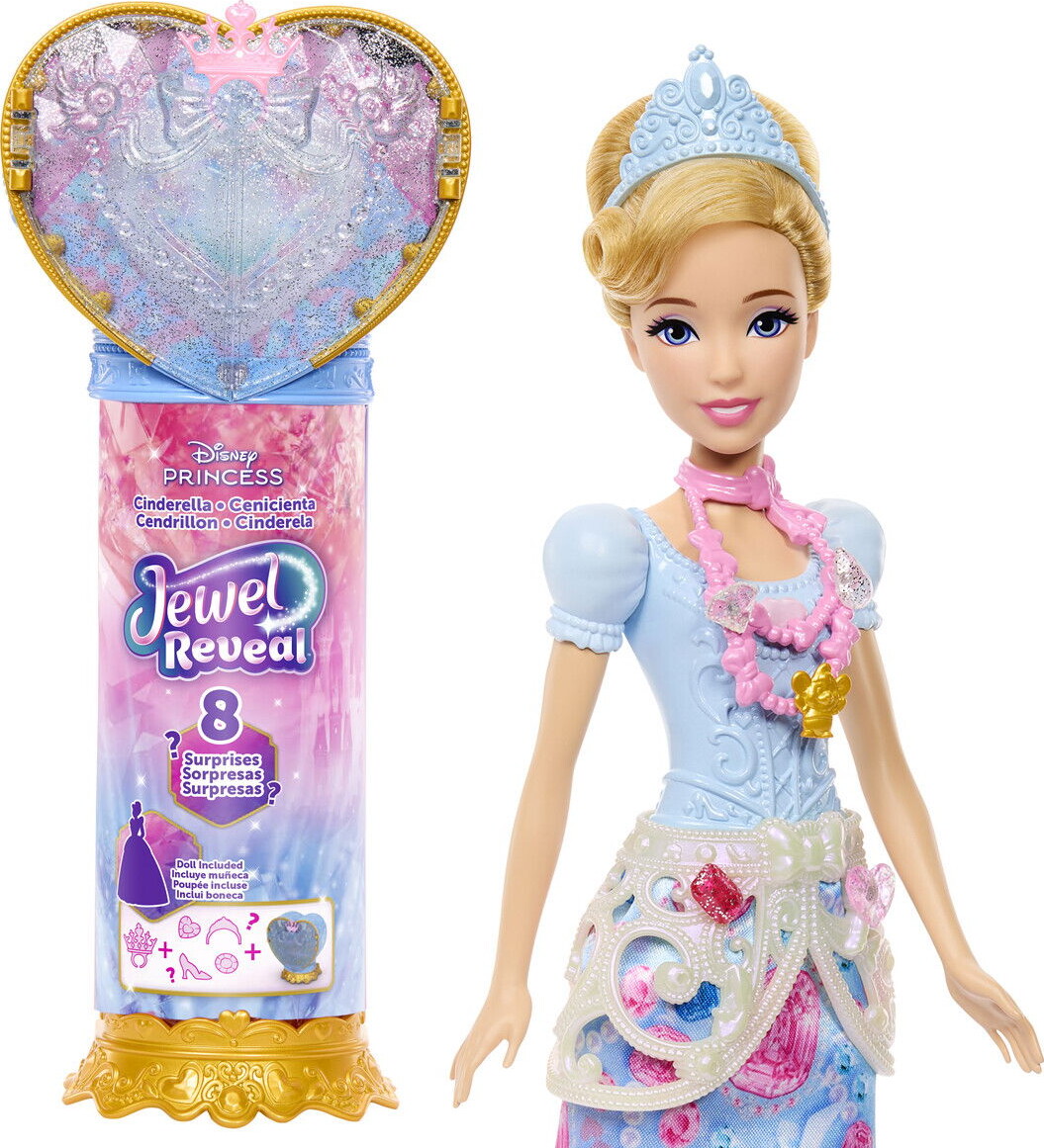 Disney Princess - Askepot Dukke - Jewel Reveal - Mattel Jhl50