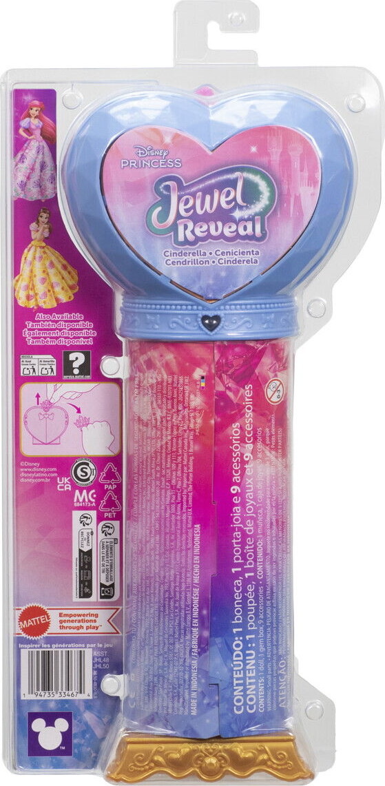 Disney Princess - Askepot Dukke - Jewel Reveal - Mattel Jhl50