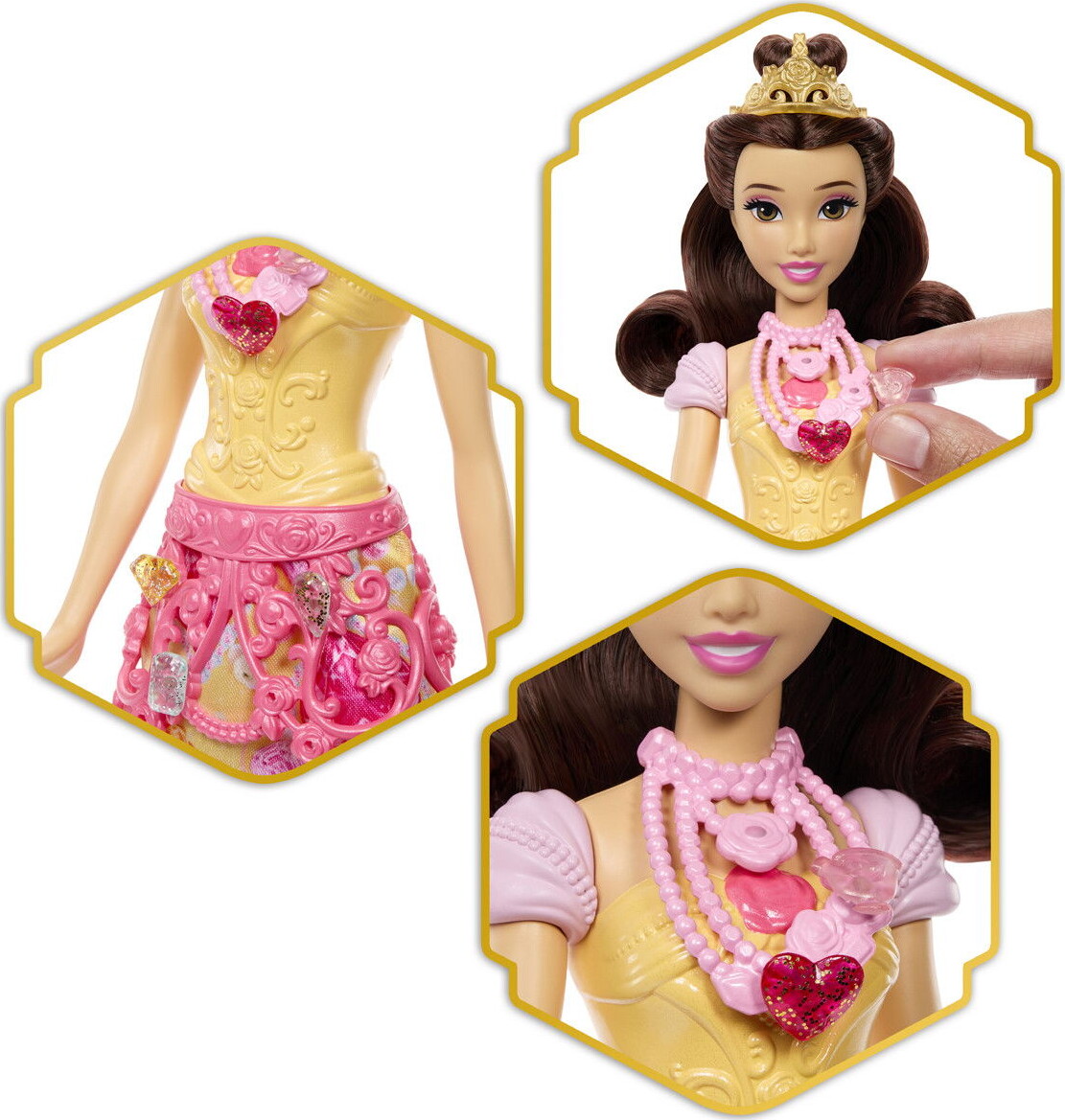 Disney Princess - Belle Dukke - Jewel Reveal - Mattel Jhl51