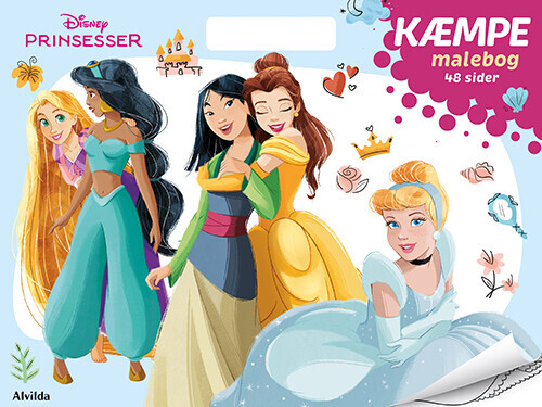 Disney Prinsesser - Kæmpe Malebog Malebog Med Håndtag