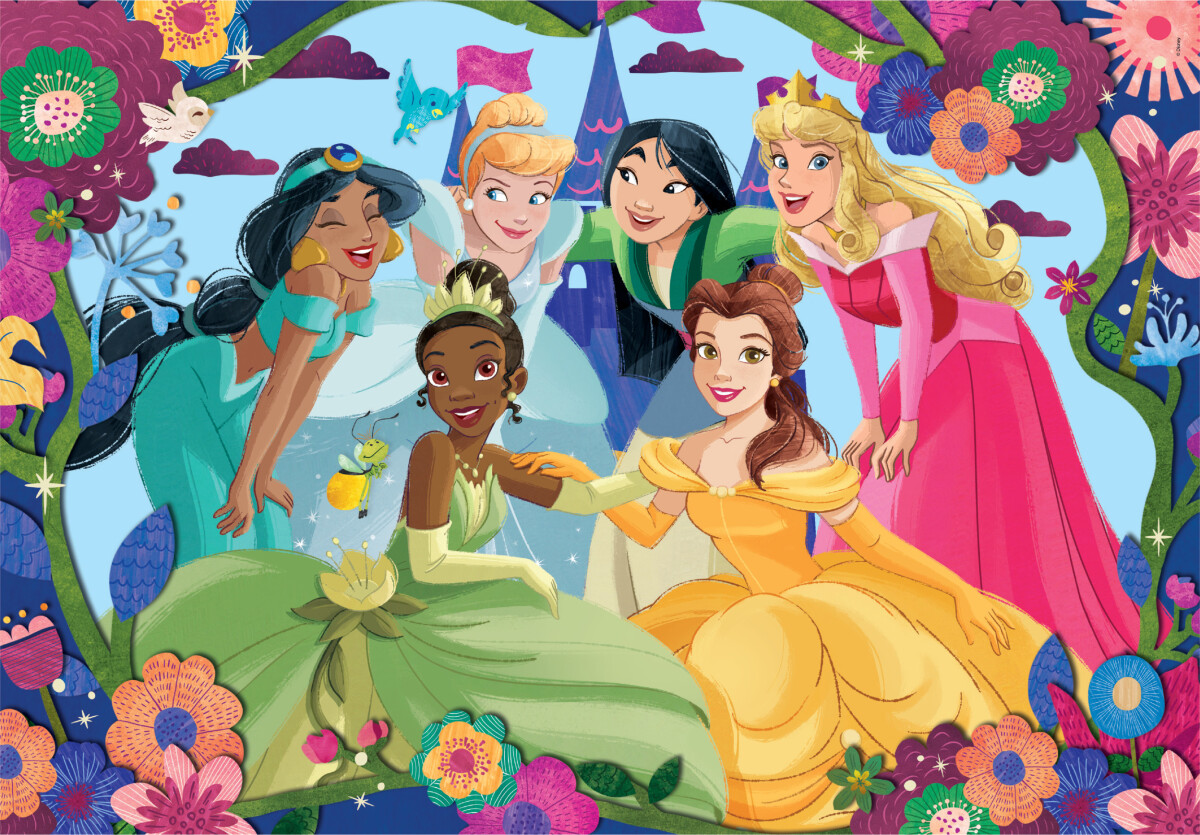 Disney Princess Puslespil - Super Color - Clementoni - 30 Brikker