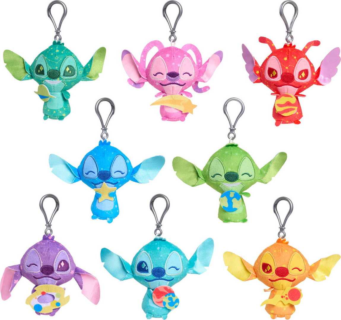 Disney Stitch - Otw Clip - On Plys 9 Cm - Assorterede