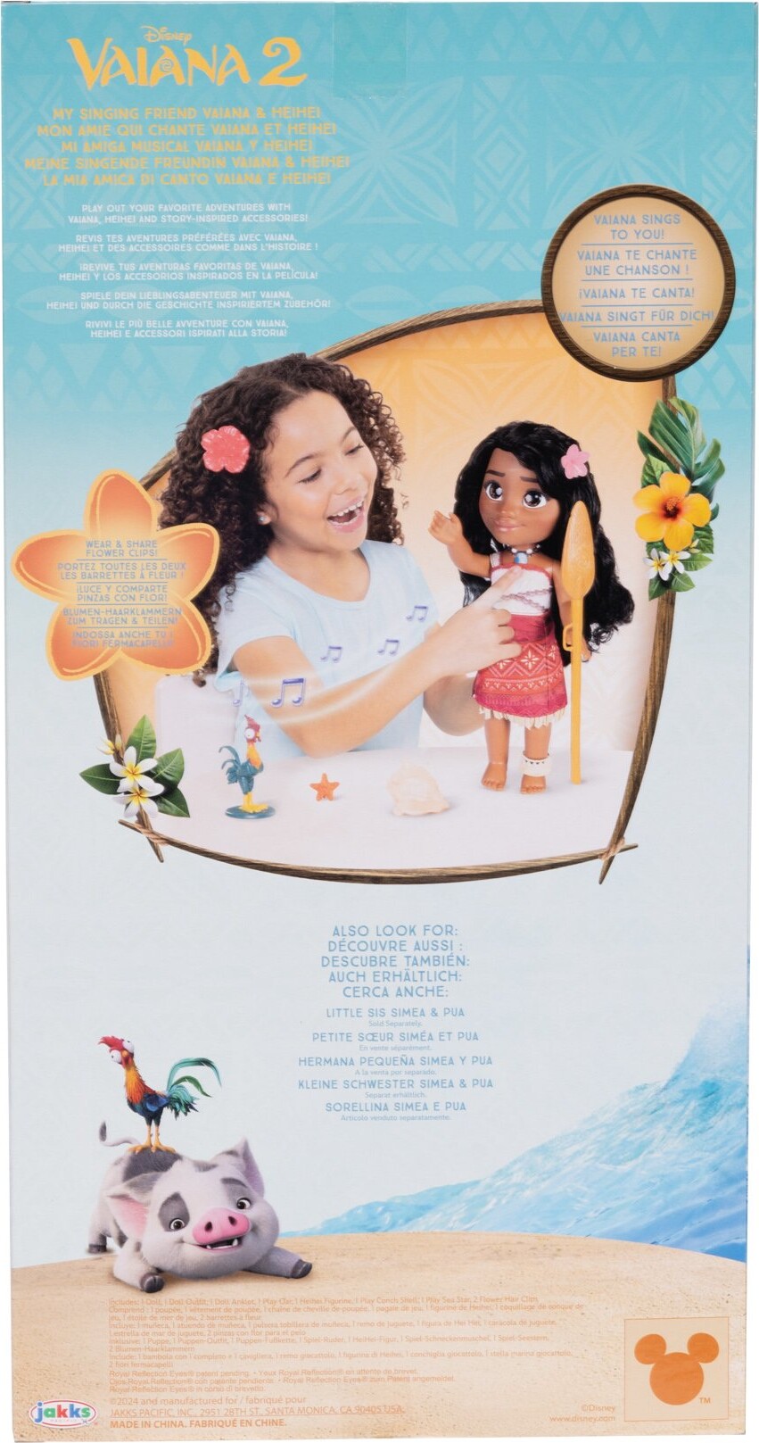 Disney Vaiana - Syngende Ven - Vaiana Dukke 38Cm