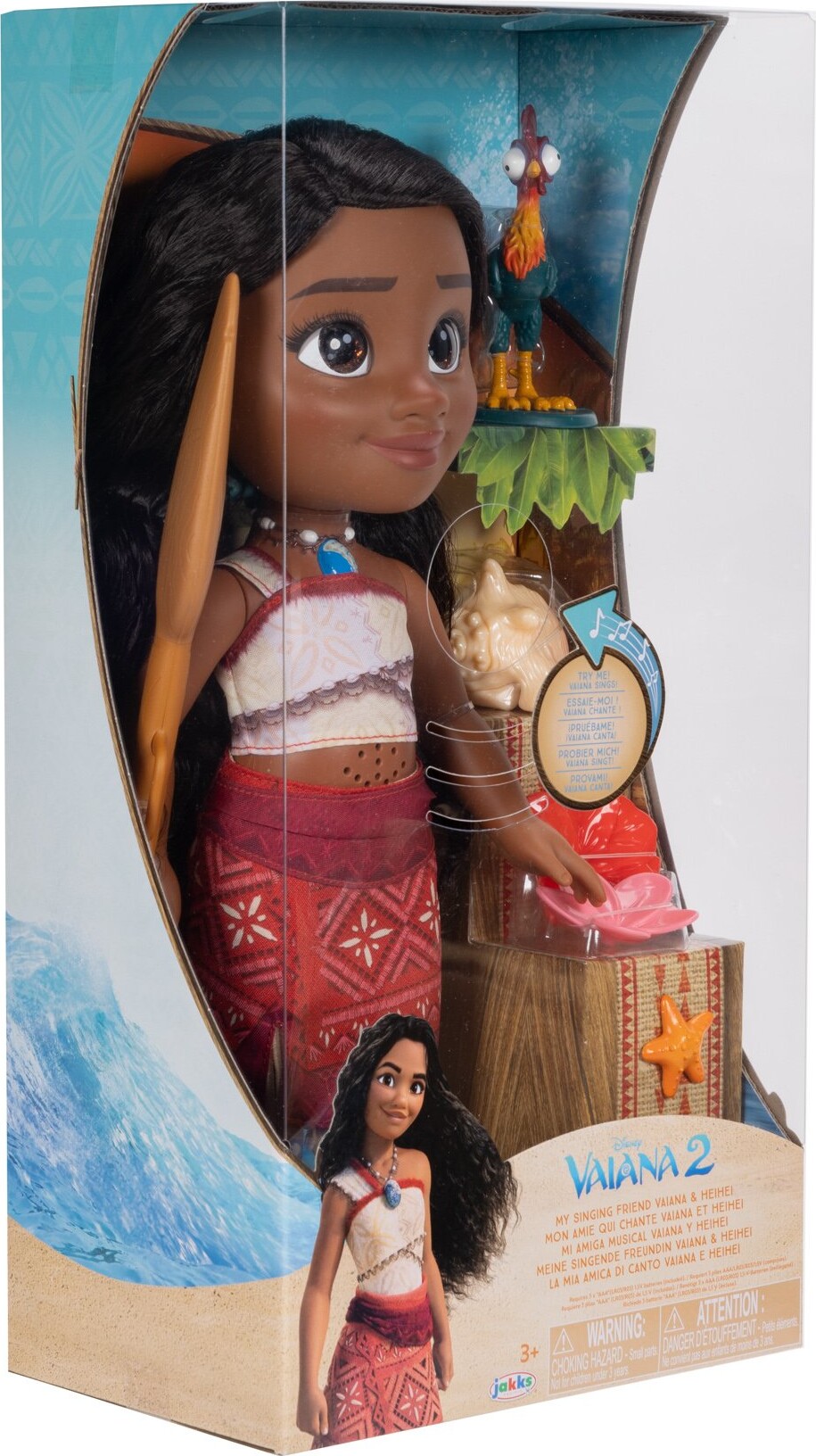 Disney Vaiana - Syngende Ven - Vaiana Dukke 38Cm