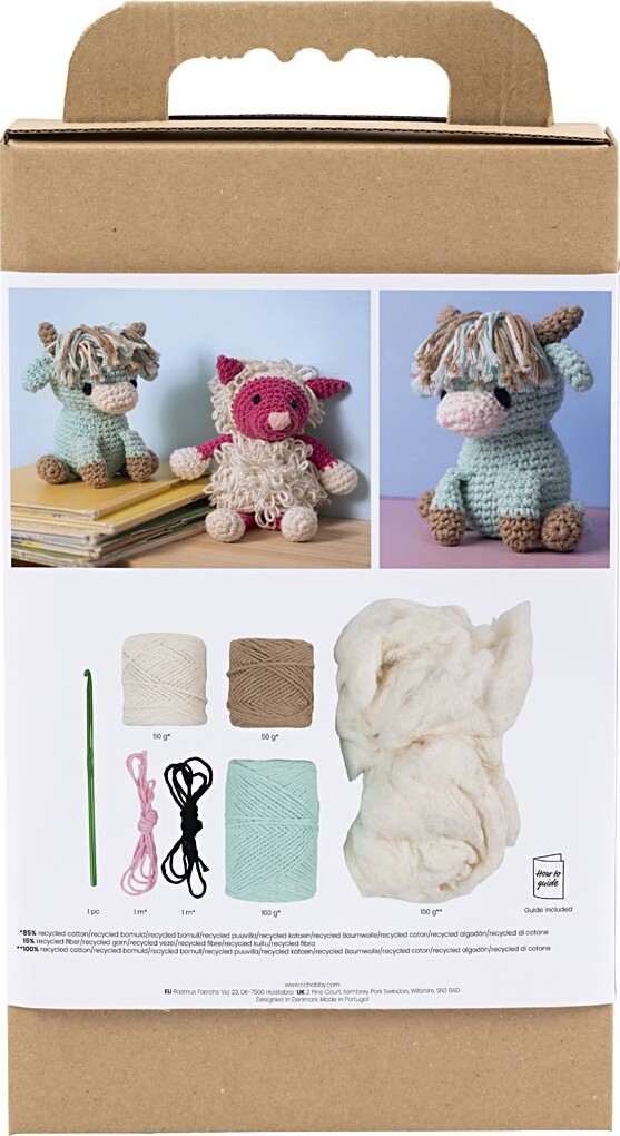 Diy Kit Amigurumi - Ko - Beige - Mint