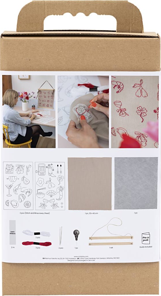 Diy Kit Broderi - Ophæng - Hør