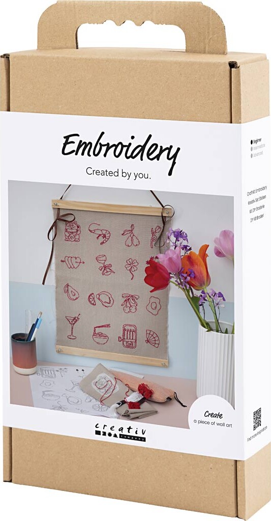 Diy Kit Broderi - Ophæng - Hør
