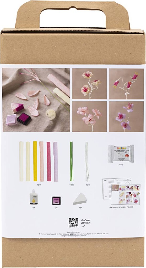 Diy Kit Crepepapir - Blomster - Pastelfarver