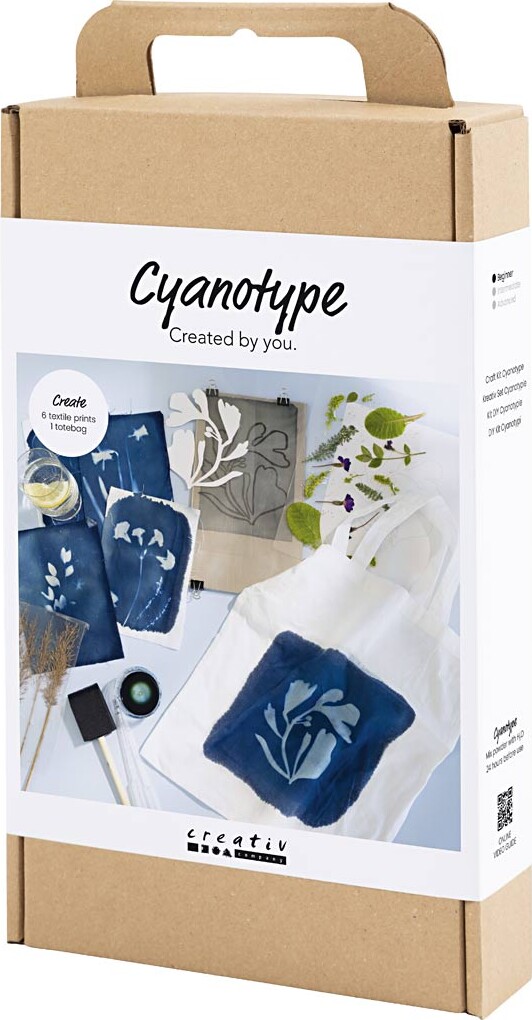 Diy Kit Cyanotypi - Tekstil - Blå