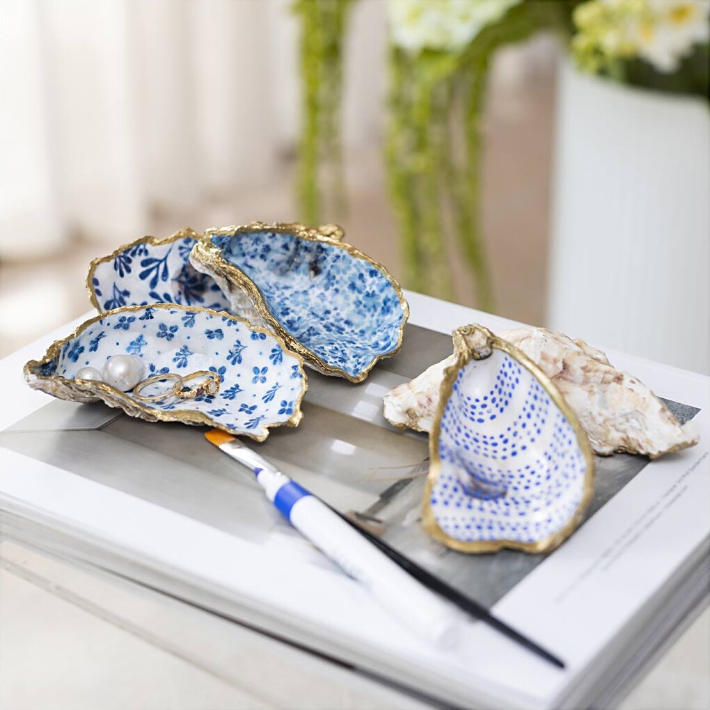 Diy Kit Decoupage - Østersskaller - Blå