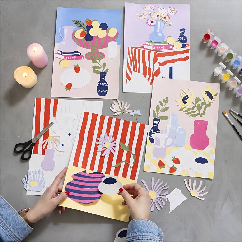 Diy Kit Farvelægning - Collage