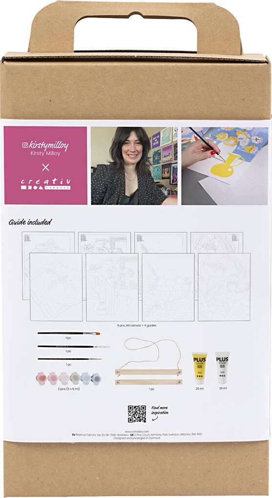 Diy Kit Farvelægning - Paint By Numbers - Akrylmaling