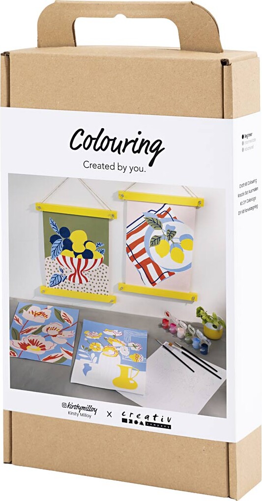 Diy Kit Farvelægning - Paint By Numbers - Akrylmaling