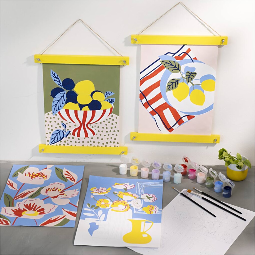 Diy Kit Farvelægning - Paint By Numbers - Akrylmaling
