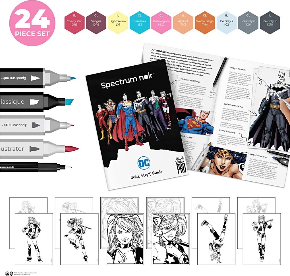 Diy Kit Illustration - Harley Quinn - Assorterede Farver