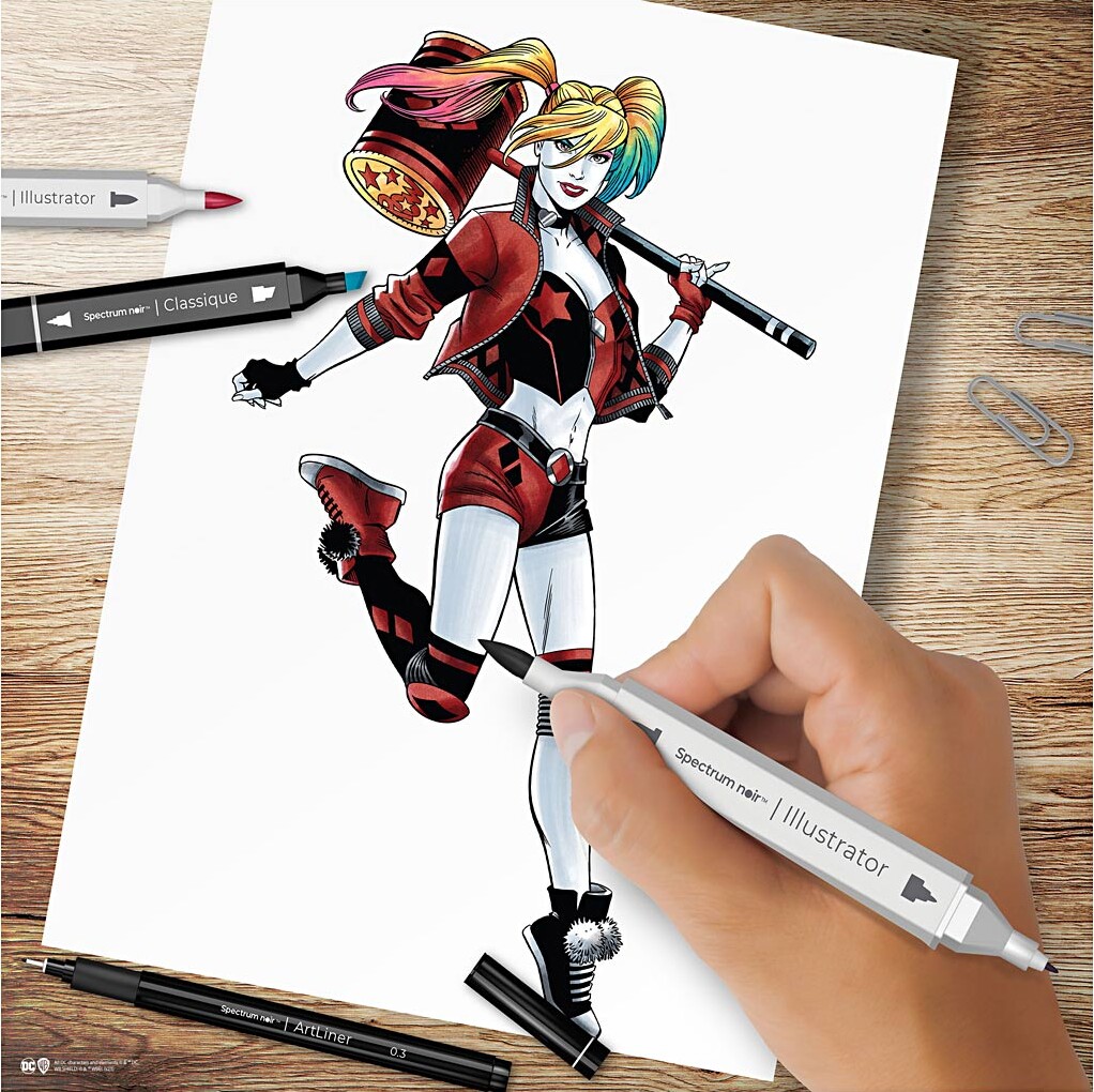Diy Kit Illustration - Harley Quinn - Assorterede Farver