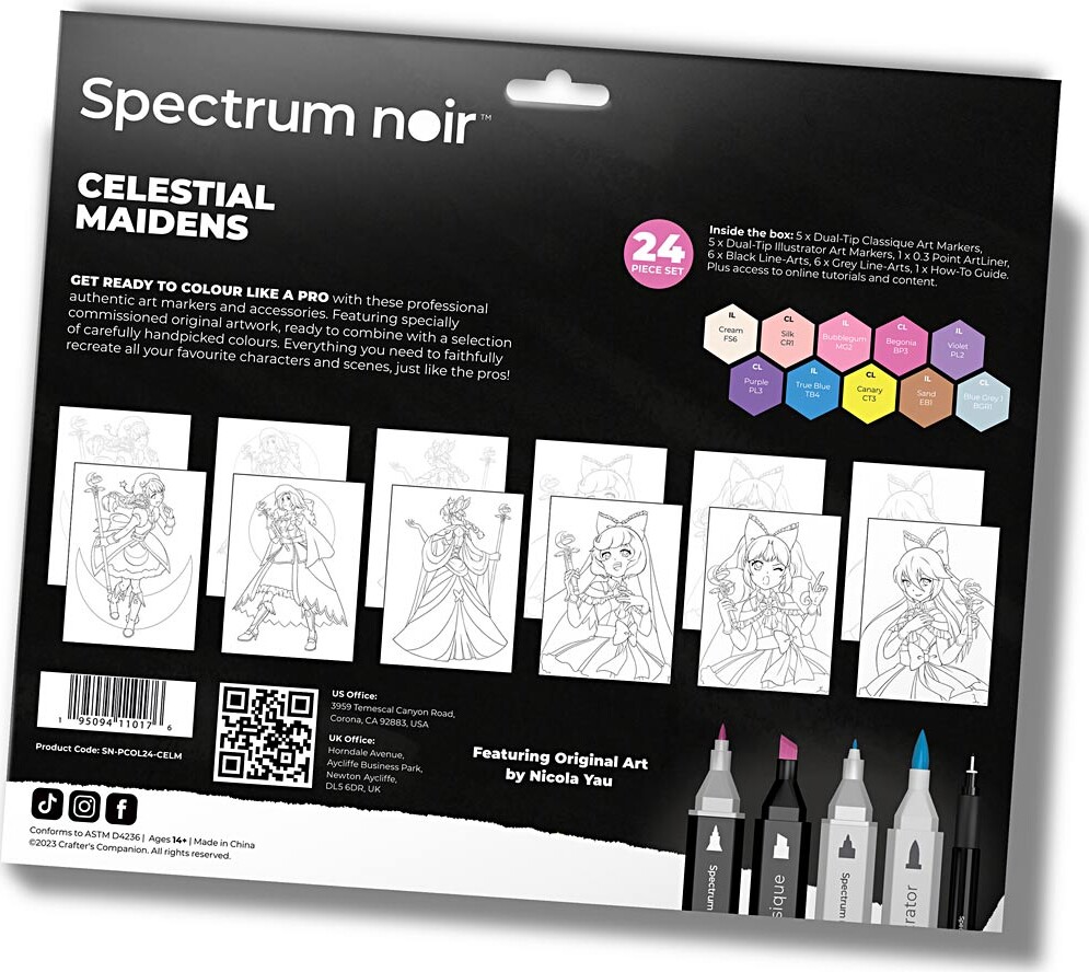 Diy Kit Illustration - Himmelske Jomfruer - Assorterede Farver