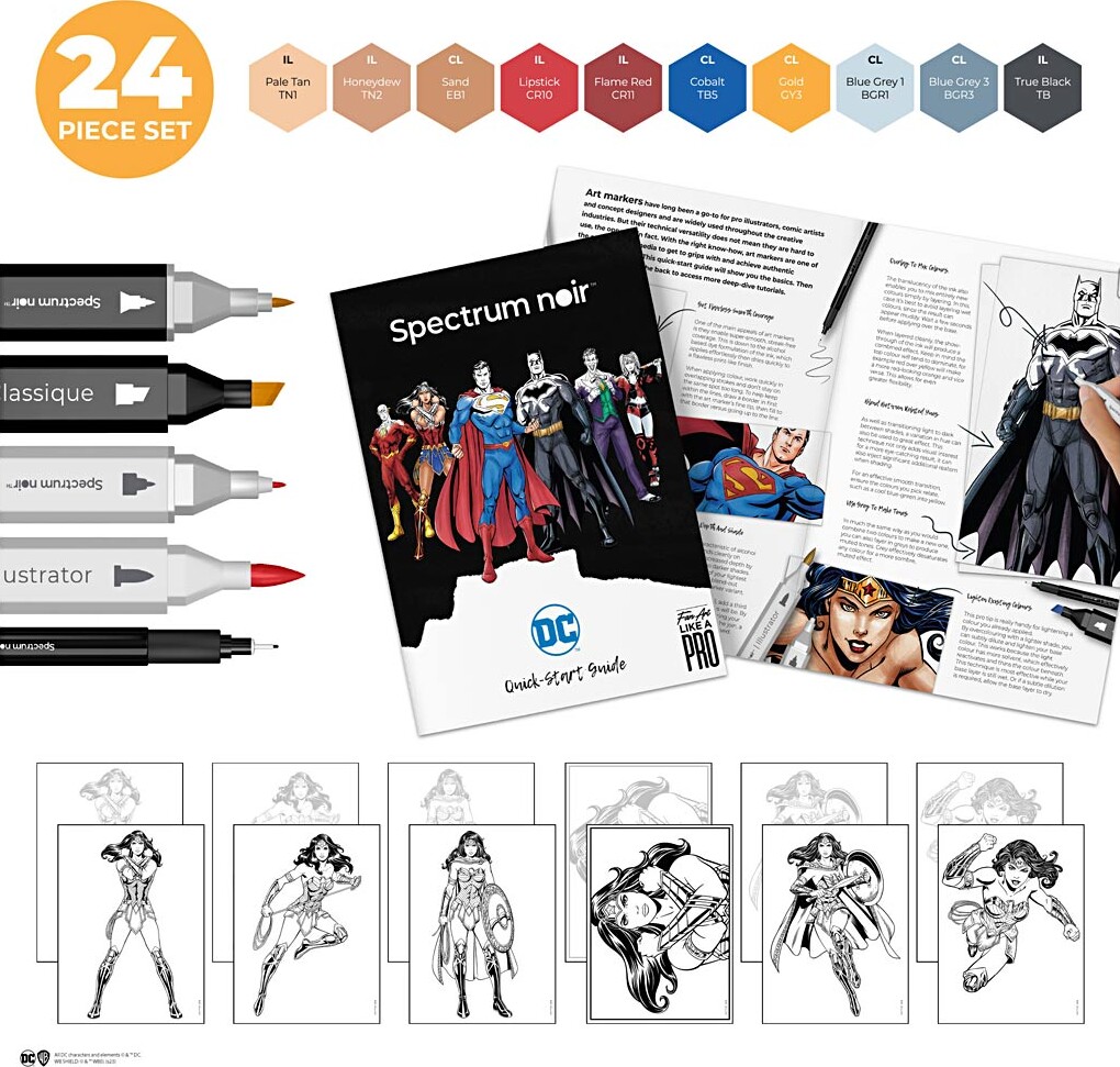 Diy Kit Illustration - Wonder Woman - Assorterede Farver