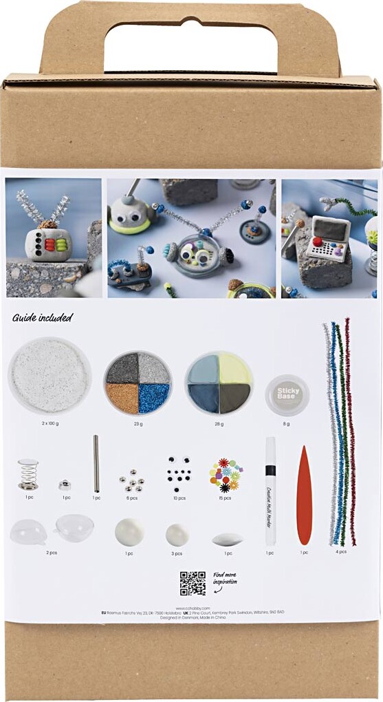 Diy Kit Modellering - Robot - Blå - Grå - Rød - Forsølvet