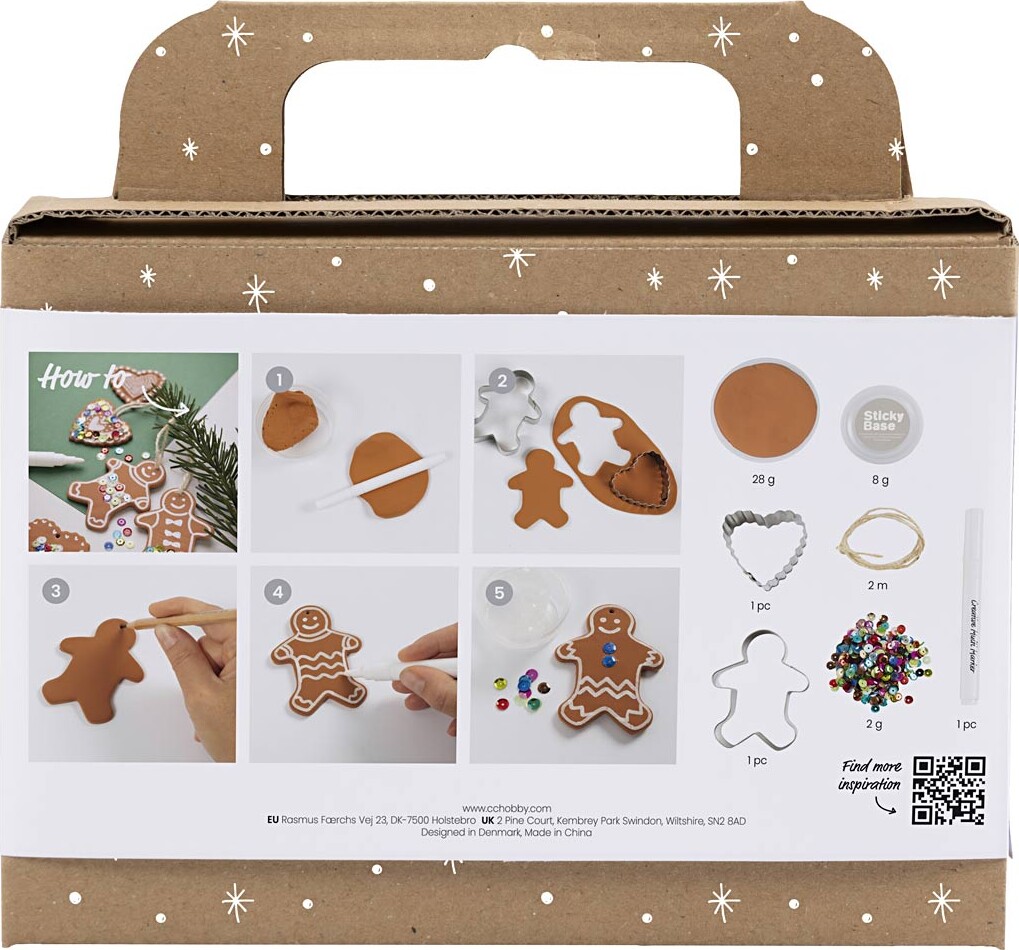 Diy Kit Modellering - Småkagefigurer - Mellem Brun - 1Pk