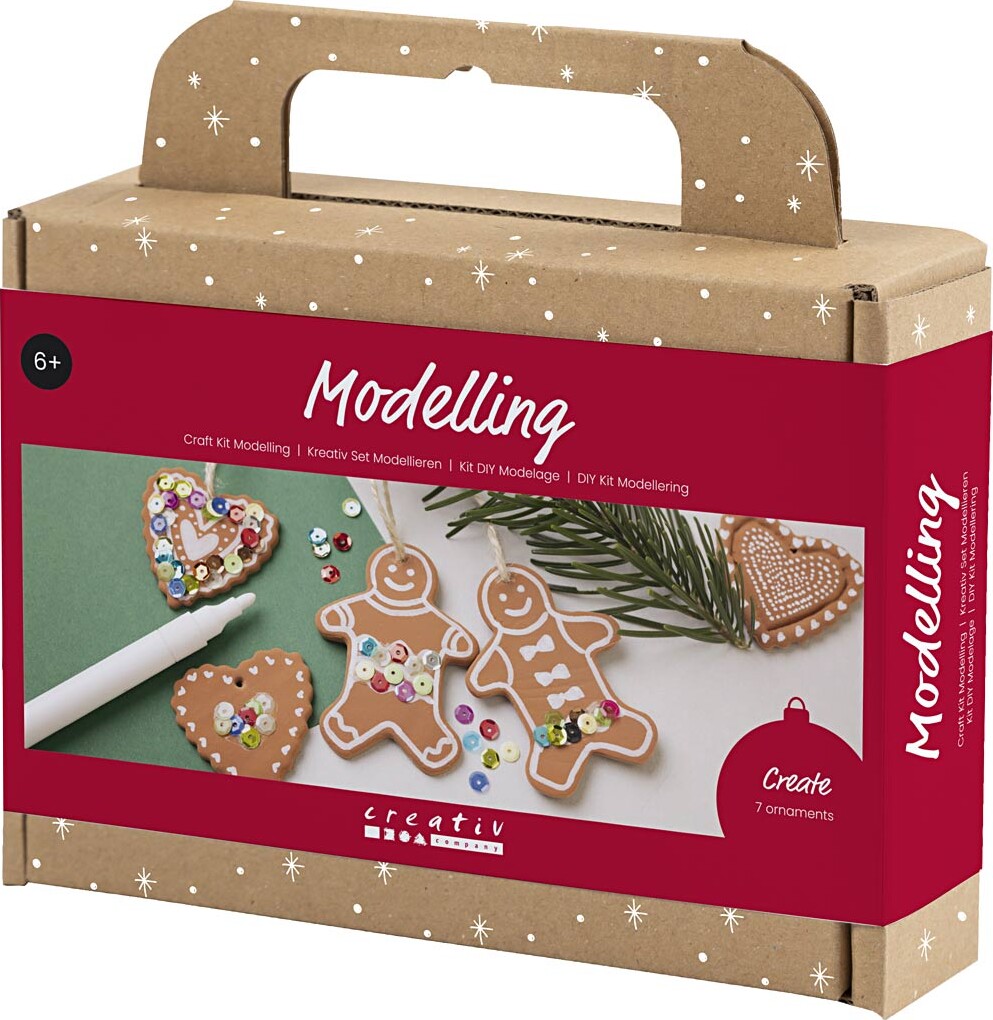 Diy Kit Modellering - Småkagefigurer - Mellem Brun - 1Pk