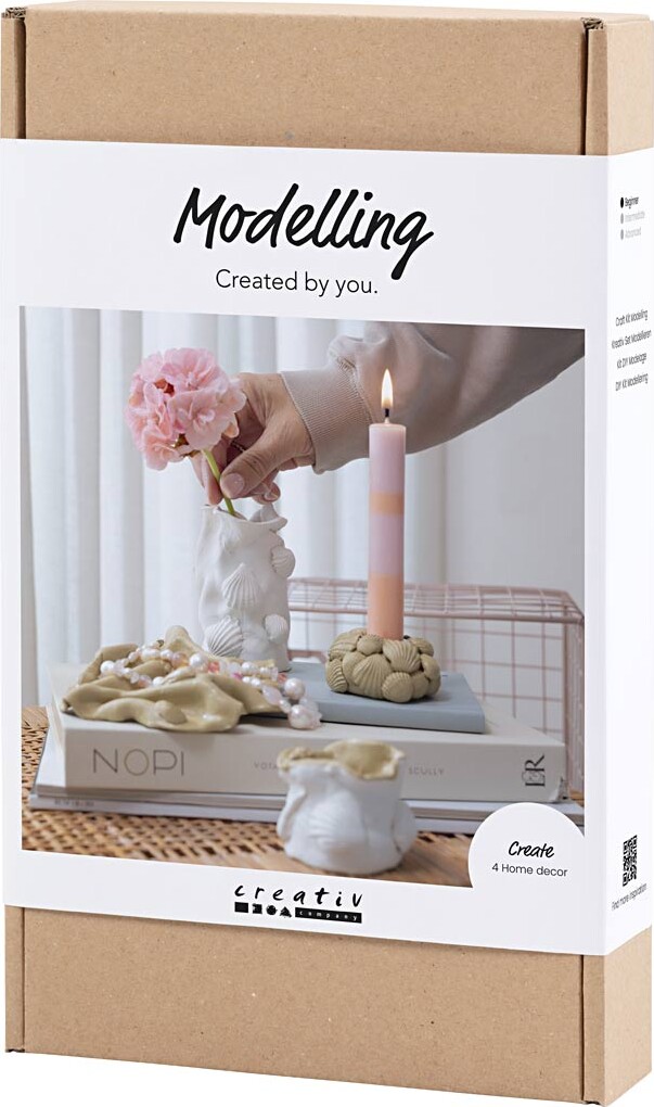 Diy Kit Modellering - Vaser Og Lysestager - Beige - Elfenben - Råhvid